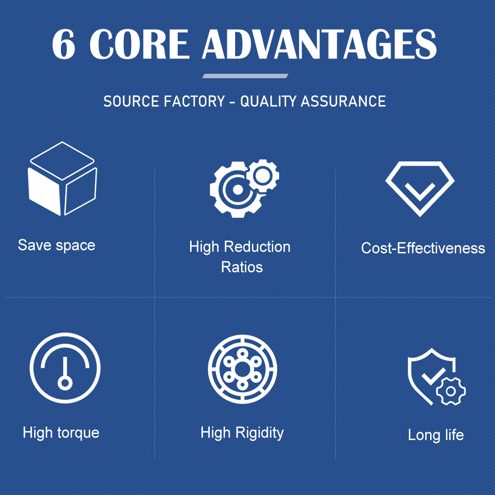 PT-A Series 90-Degree Right-Angle Planetary Gearbox Speed Ratio 3:1 to 100:1 for Gear Shafts
