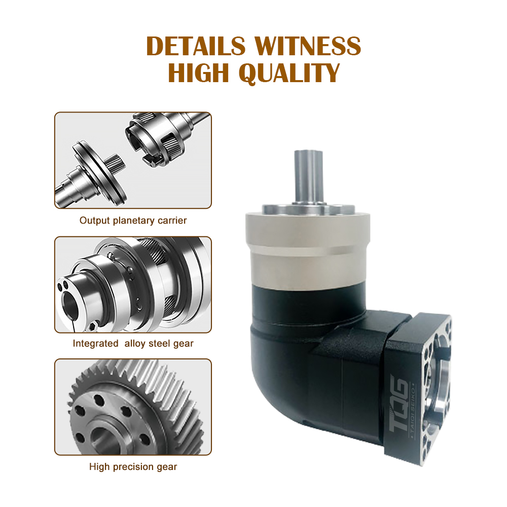 Industrial Planetary Gearbox Servo Motor High Efficiency Stainless Steel CE Certified 20:1 Reduction Ratio Flange Mount CNC TQG