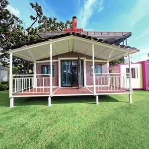 Pintura anticorrosiva para casa modular de acero prefabricada portátil en paquete plano
