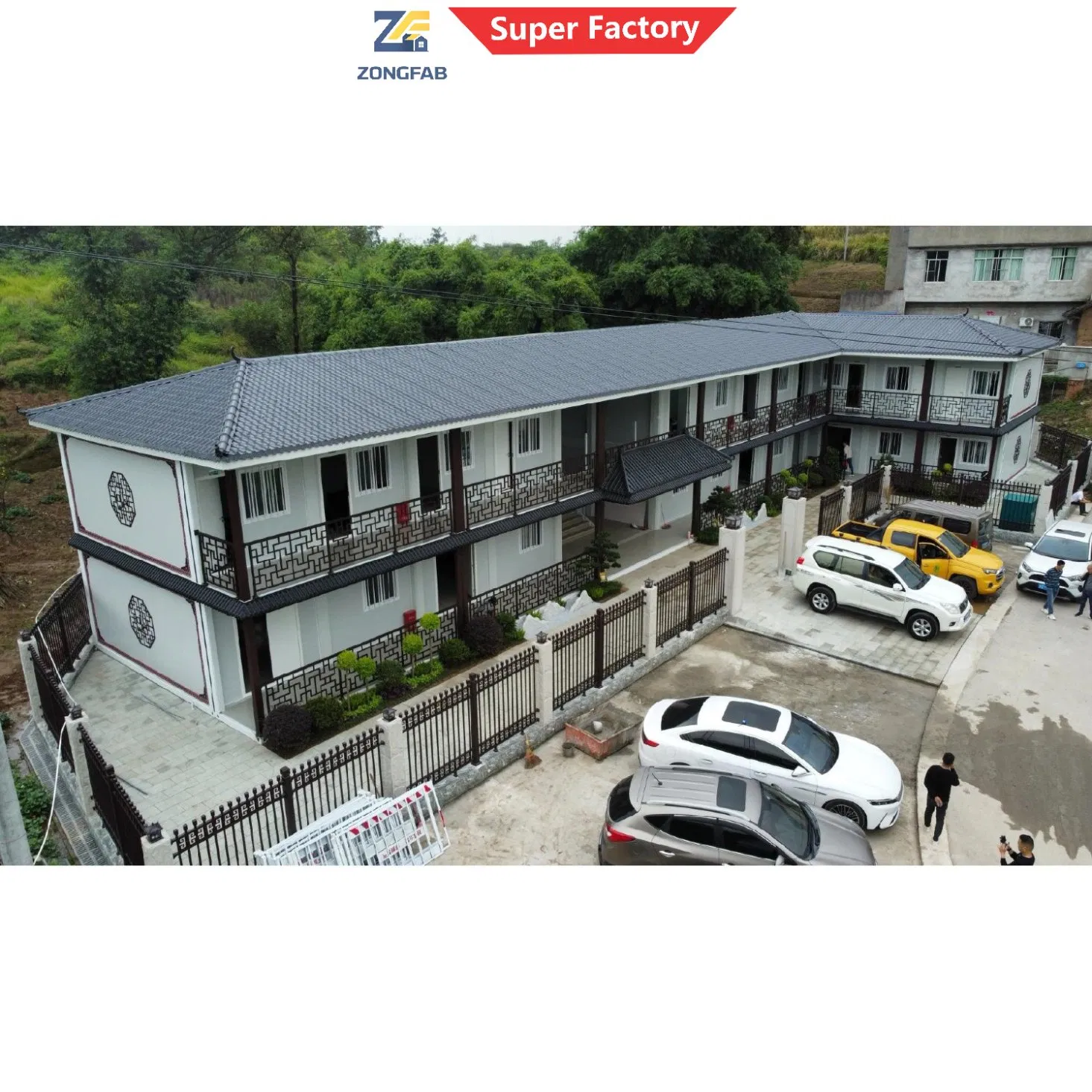 Construcción comercial moderna permanente, alojamiento de oficinas, vivienda residencial, edificio prefabricado, contenedor, alquiler de Airbnb, negocio turístico