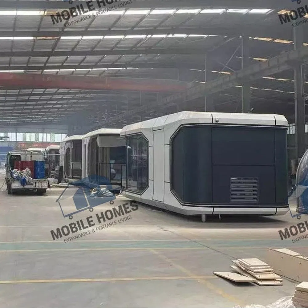 Casa cápsula modular inteligente prefabricada y estable para casas de vacaciones al aire libre