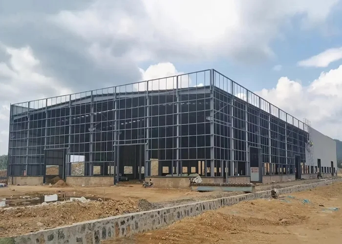 Estructura modular prefabricada de metal ligero, marco de acero, granero, gallinero, garaje, villa, cobertizo, almacén, taller, fábrica, edificio de casas