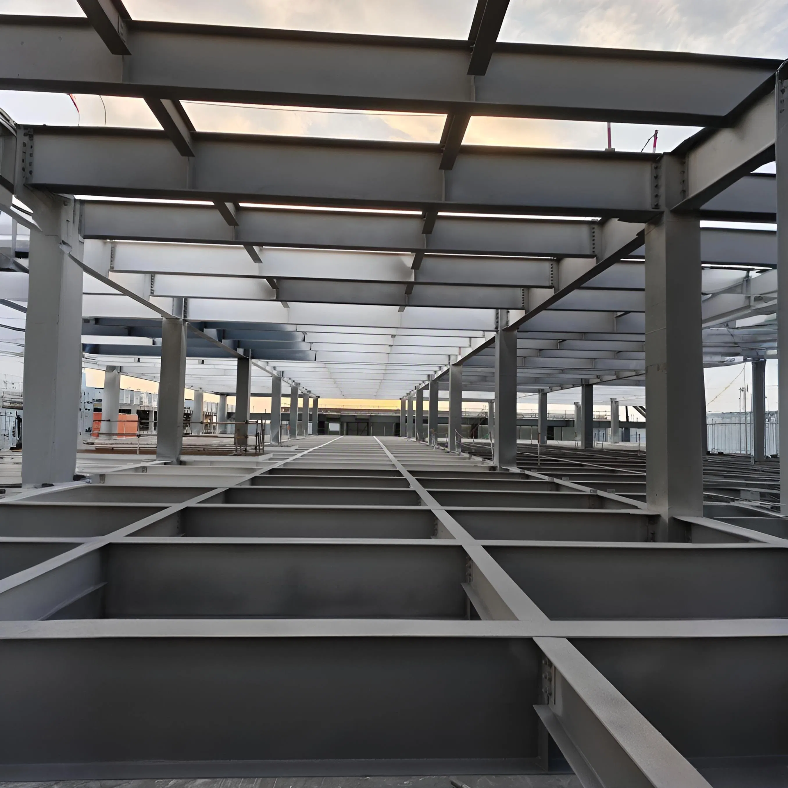 Lana de roca poliuretano fácil de instalar edificio modular de truss de acero personalizado