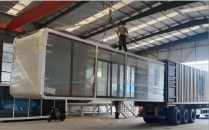 Embalaje de Casa Modular Apple Cabin para envío marítimo