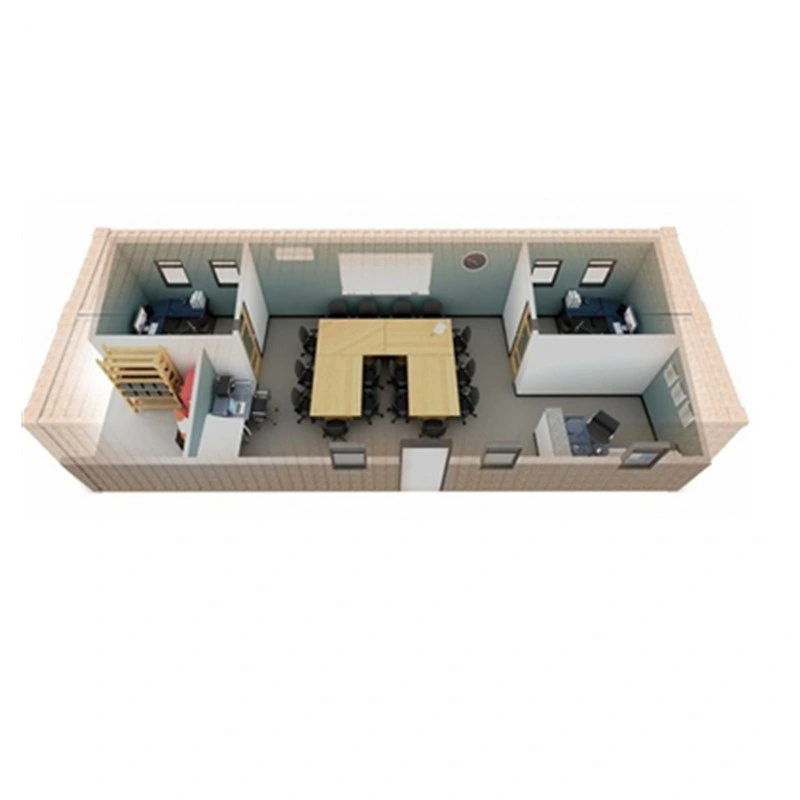 Estructura modular prefabricada de acero, oficina en contenedor, edificio de apartamentos portátiles