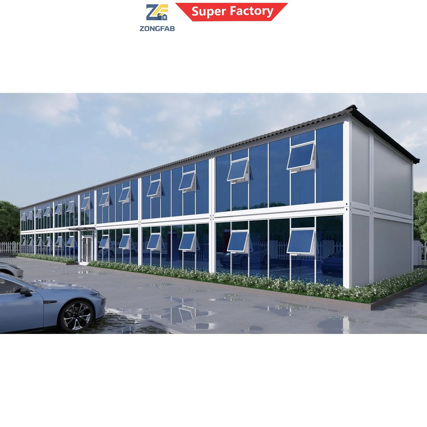 Alojamiento para trabajadores de acero residencial prefabricado edificio contenedor vivienda oficina comercial negocio escuela