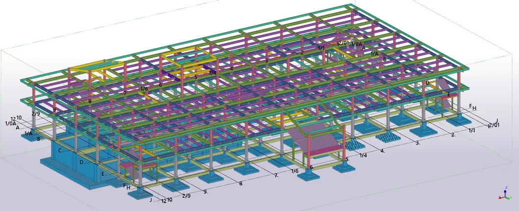 Vista del Diseño de Estructura de Acero 4