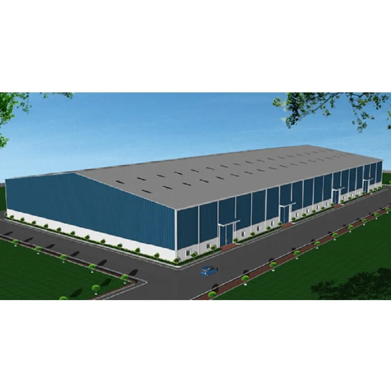 Construcción modular de vidrio templado de gran espacio, edificio industrial comercial híbrido de alta altura, oficina prefabricada de estructura metálica de acero