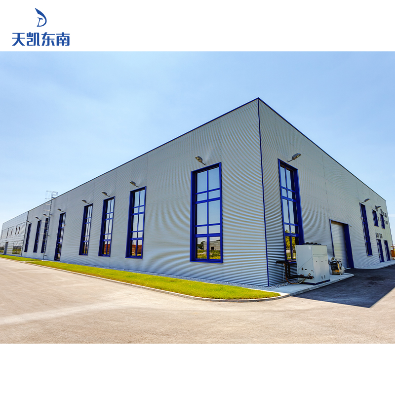 Estructura modular de acero anti viento, edificio prefabricado de metal para uso comercial
