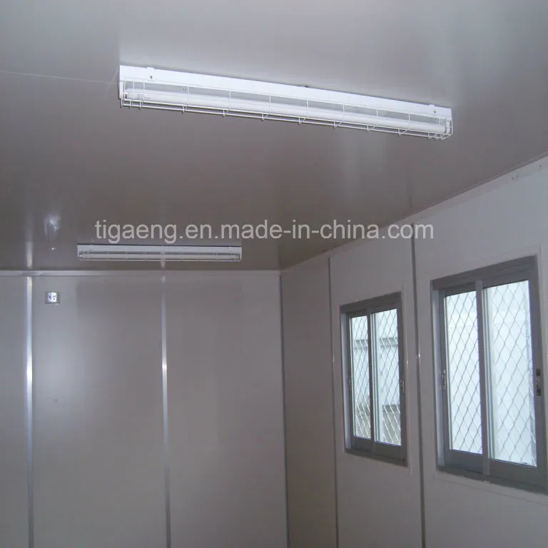 Cabañas de contenedores desmontables fabricados, edificios de oficinas modulares portátiles temporales