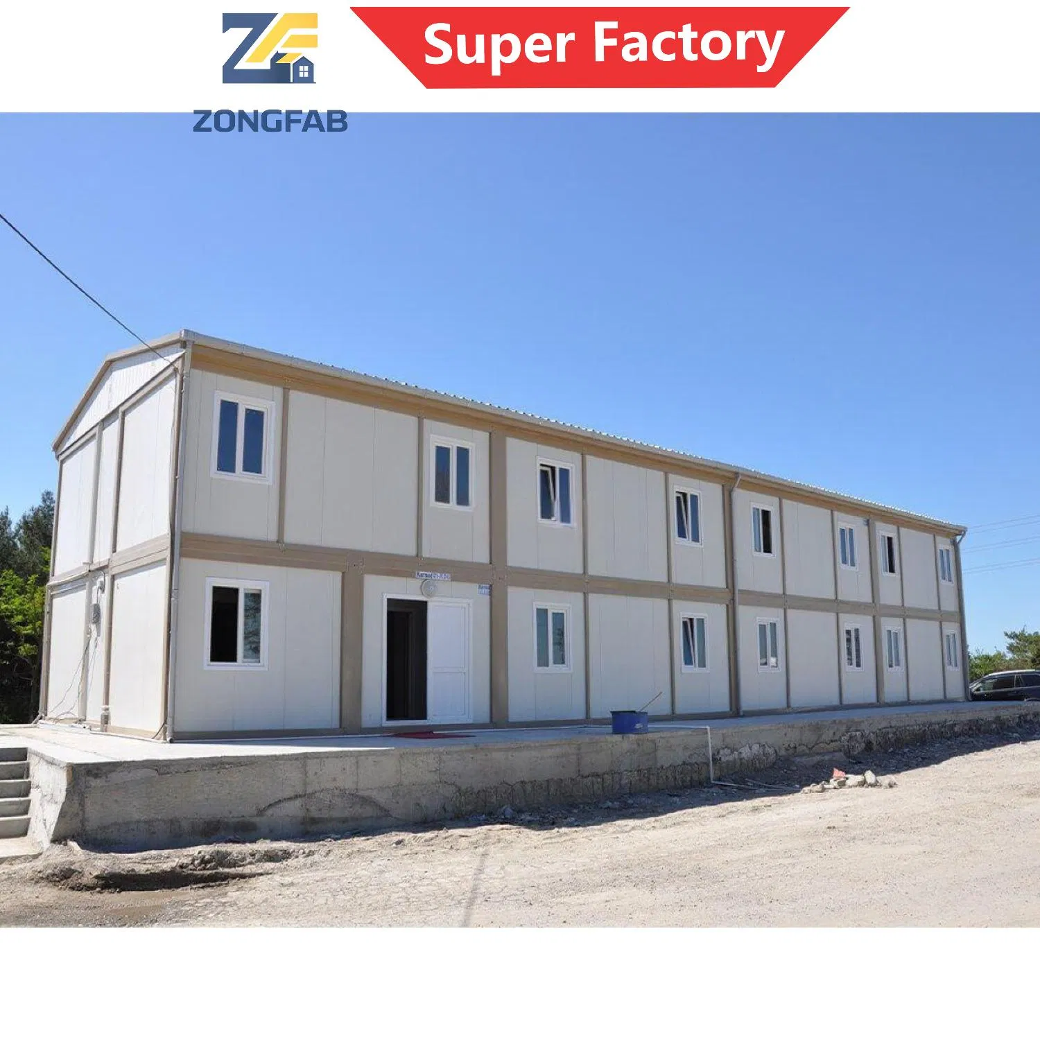 Alojamiento de campamento para trabajadores temporales de emergencia, vivienda en contenedores modulares prefabricados
