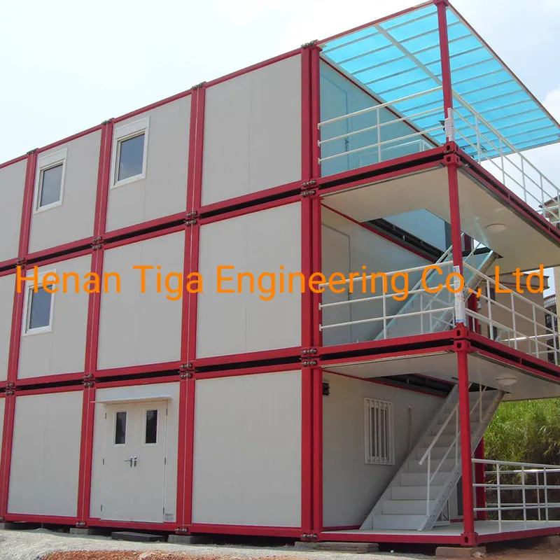 Edificio modular plegable portátil económico para dormitorio y almacén