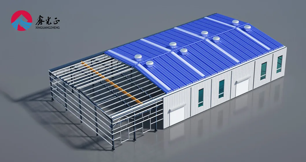 Edificio de taller industrial de estructura de acero modular prefabricada de una sola planta y de varias plantas