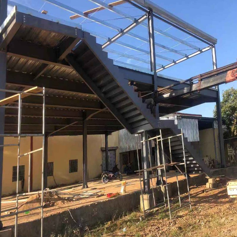 Edificio prefabricado de planta industrial, casa modular, oficina de estructura de acero