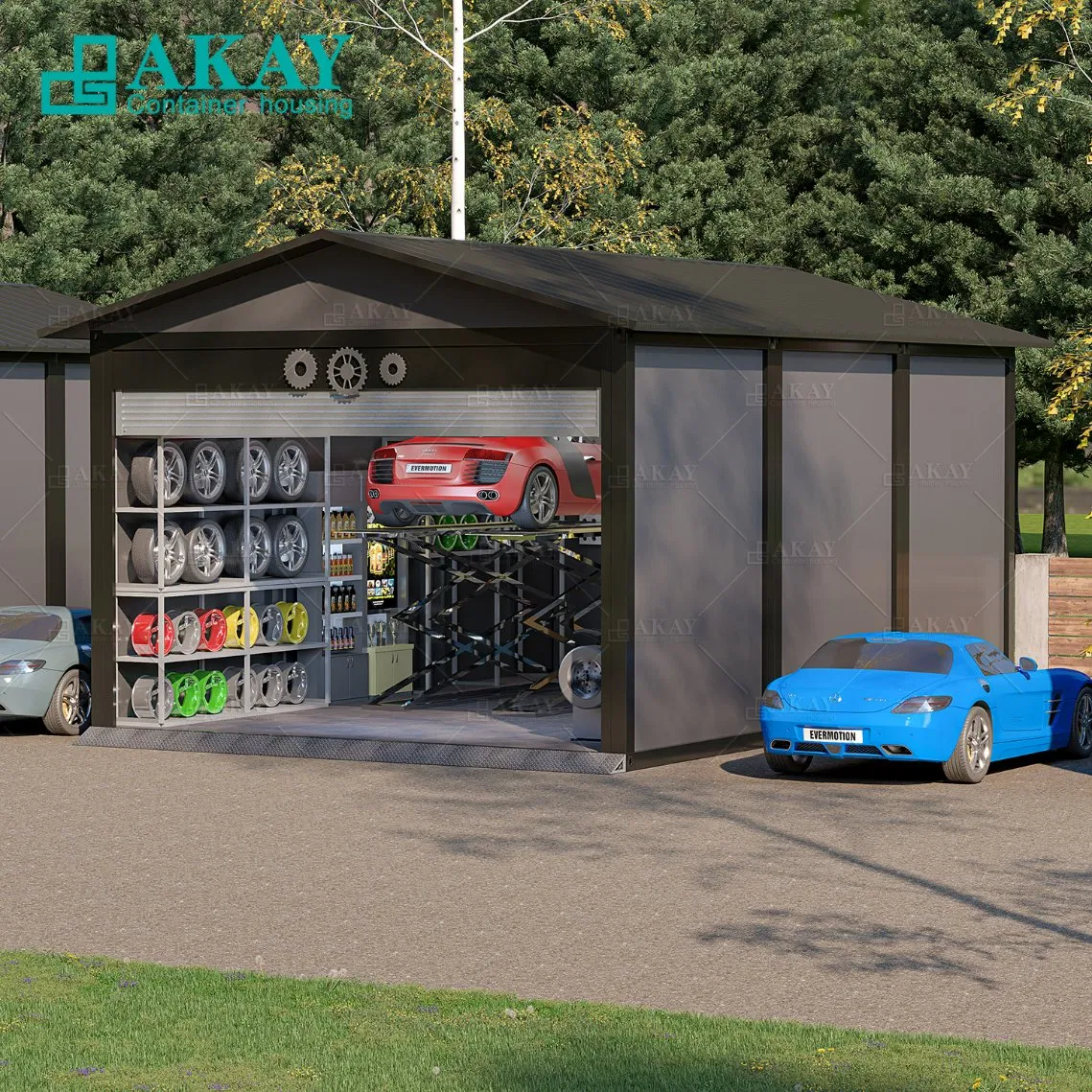 Construcción Rápida de Taller de Reparación de Autos Modular Prefabricado en Contenedor