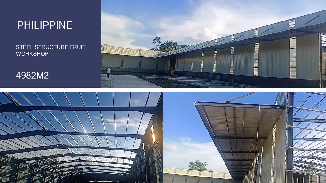 Edificios de estructura modular de acero preingeniero con marco metálico de fábrica industrial prefabricada