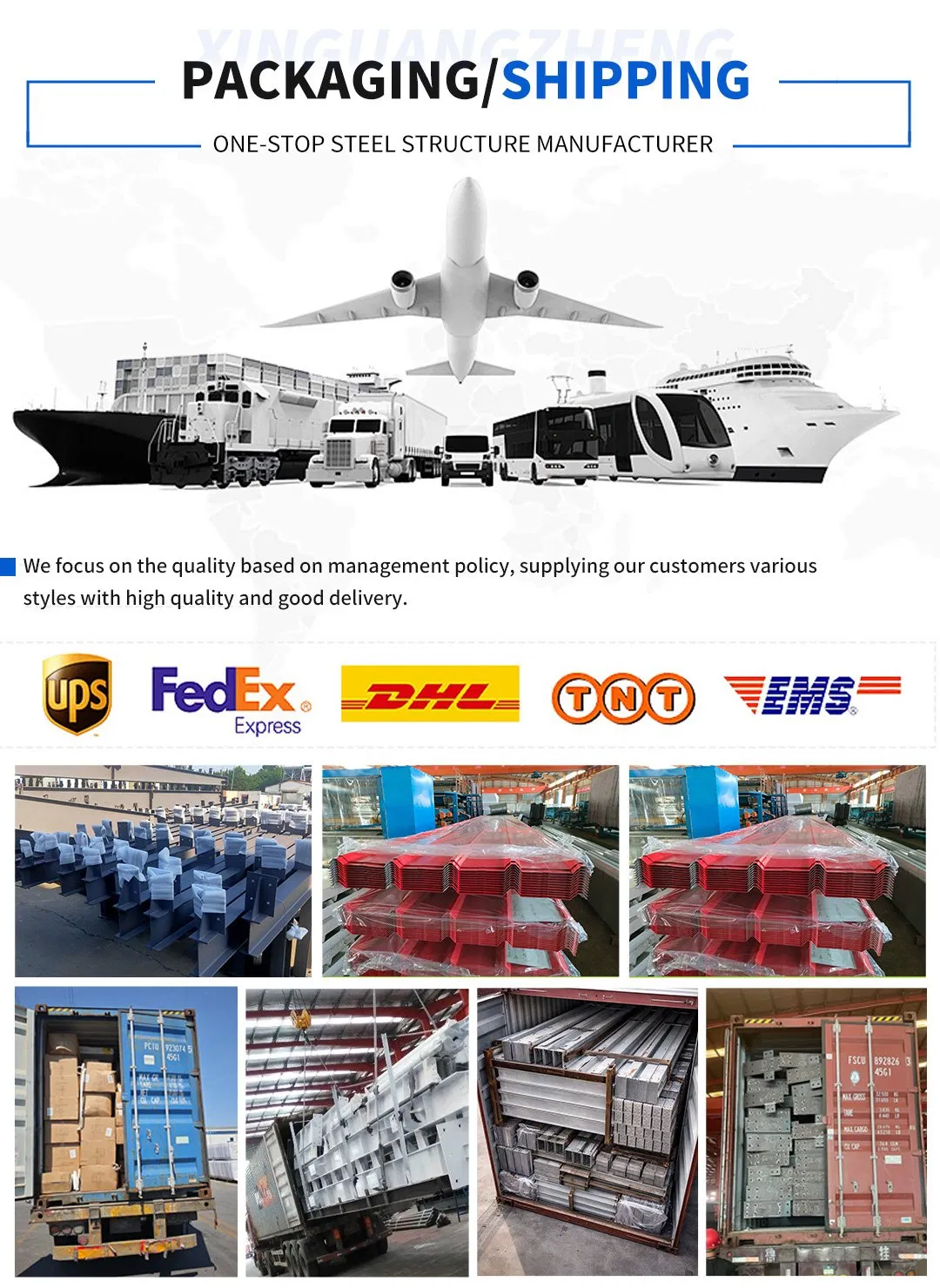 Estructura modular prefabricada de acero ligero