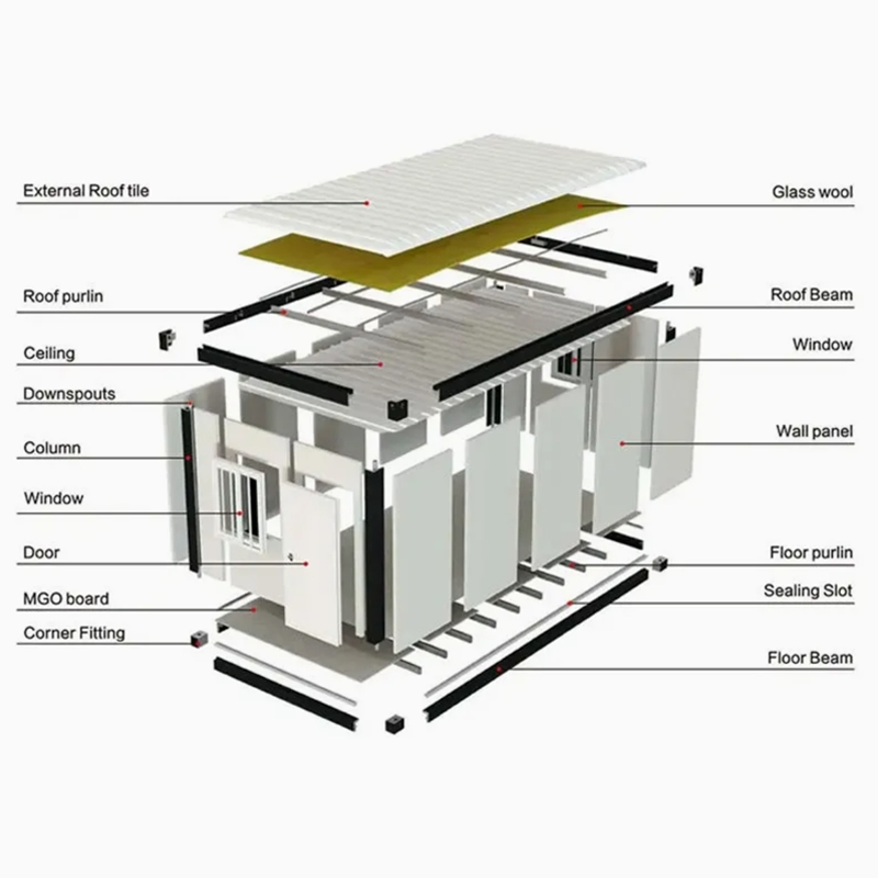 Edificio Modular Innovador con Fuerte Acero Galvanizado para la Vida Moderna