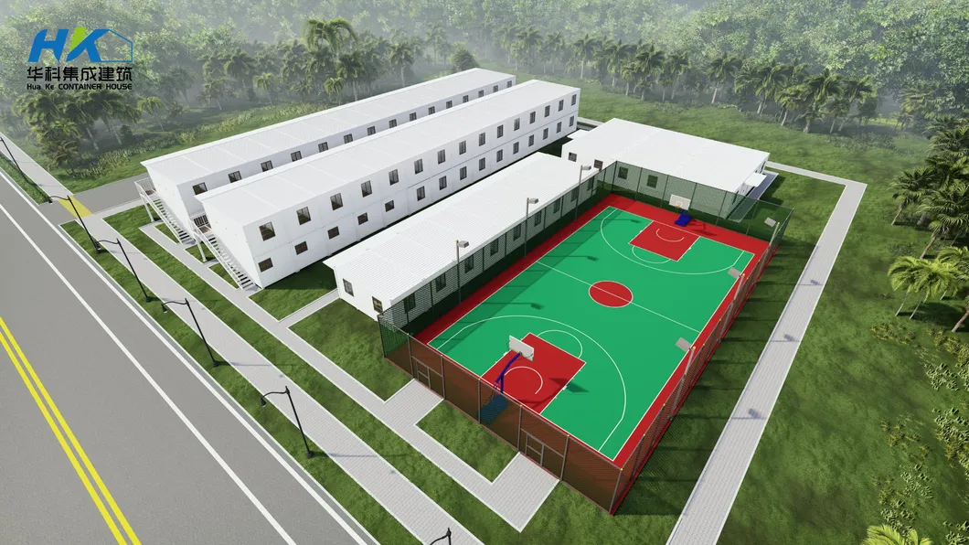 Casa prefabricada de acero modular con panel sándwich, diseño personalizado y económico para instalaciones temporales en sitios de construcción