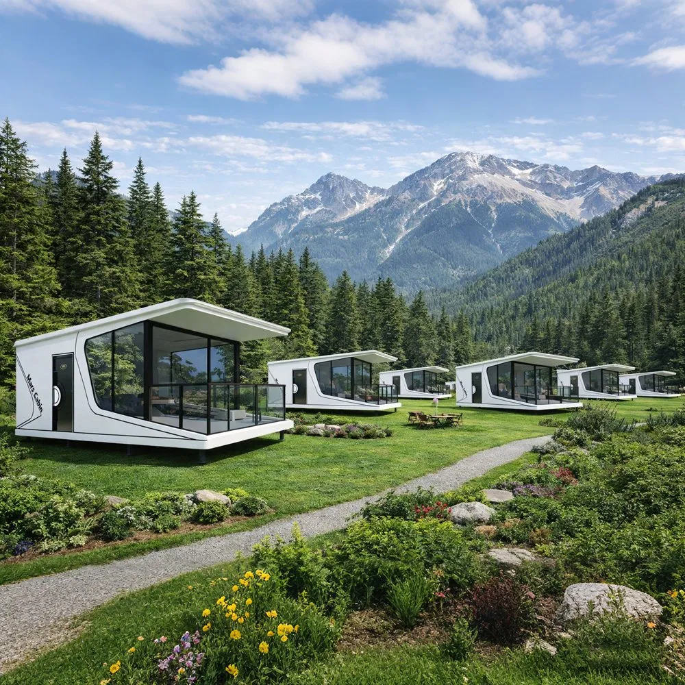Casa de cápsula espacial galvanizada modular prefabricada y desmontable para uso en proyectos temporales y permanentes