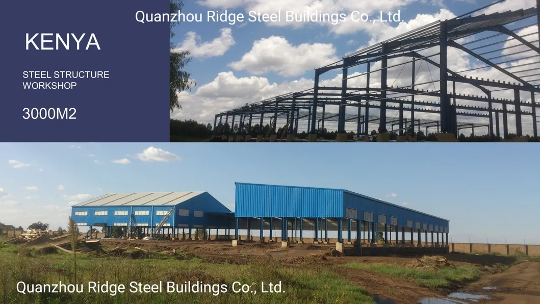 Construcción de almacén de estructura de acero prefabricada industrial