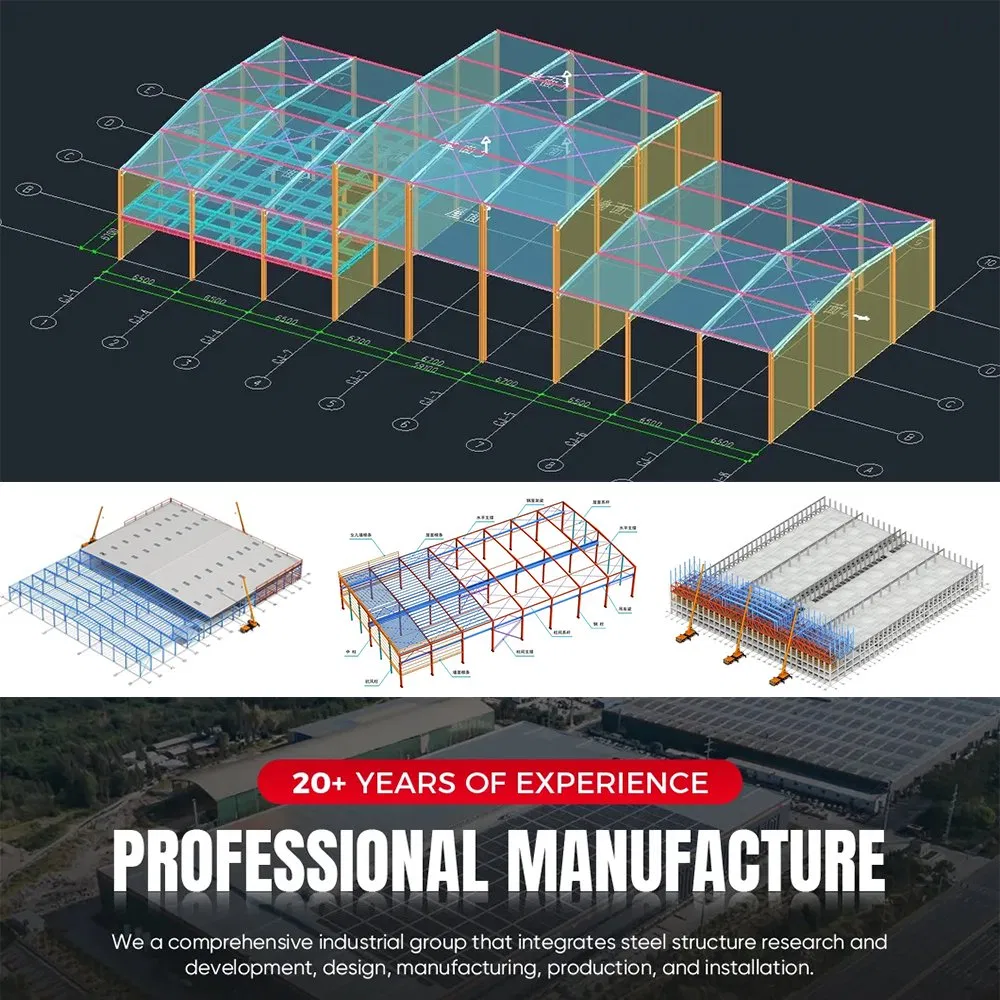 Edificio modular de gran altura de bajo costo, prefabricado, industrial, comercial, oficina, estructura de acero