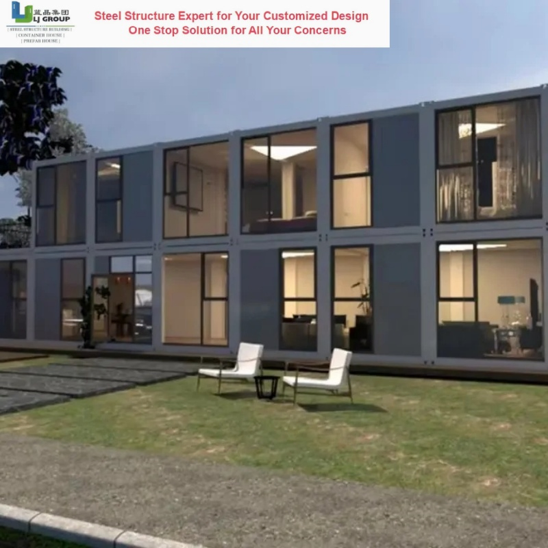 Venta Caliente Edificio Modular Móvil de Lujo de Varios Pisos Diseño Interior 20FT Casas Modulares Prefabricadas Edificio Prefabricado con Baño