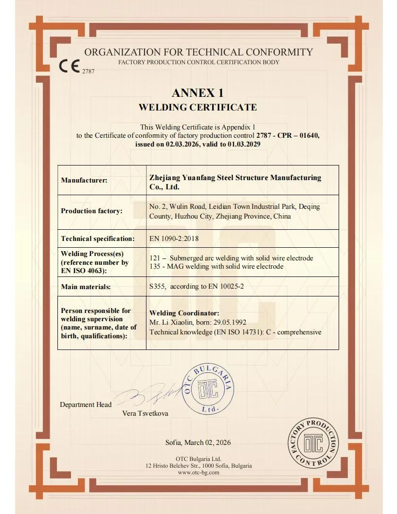 Certificado de soldadura