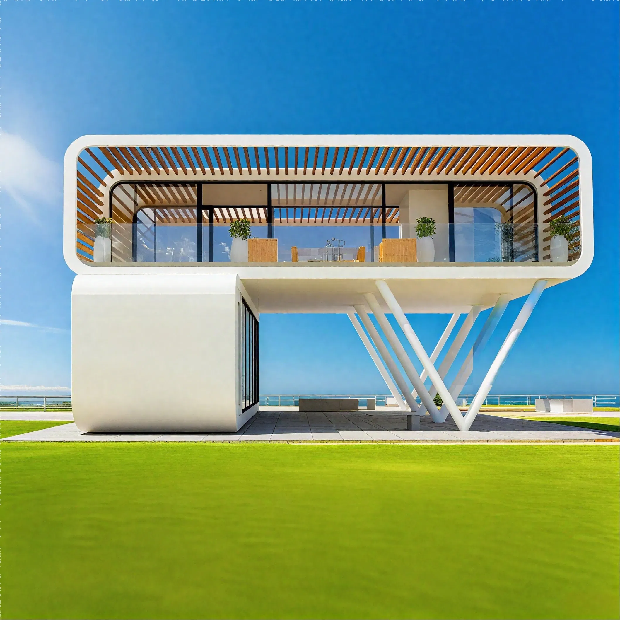 Casa Modular Apple Cabin Casa Portátil Energéticamente Eficiente Hogar Modular Aislado Impermeable para Proyectos de Eco Turismo Global