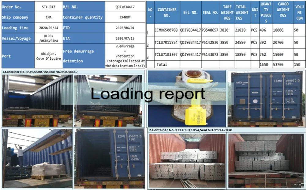 Reporte de carga de mercancías