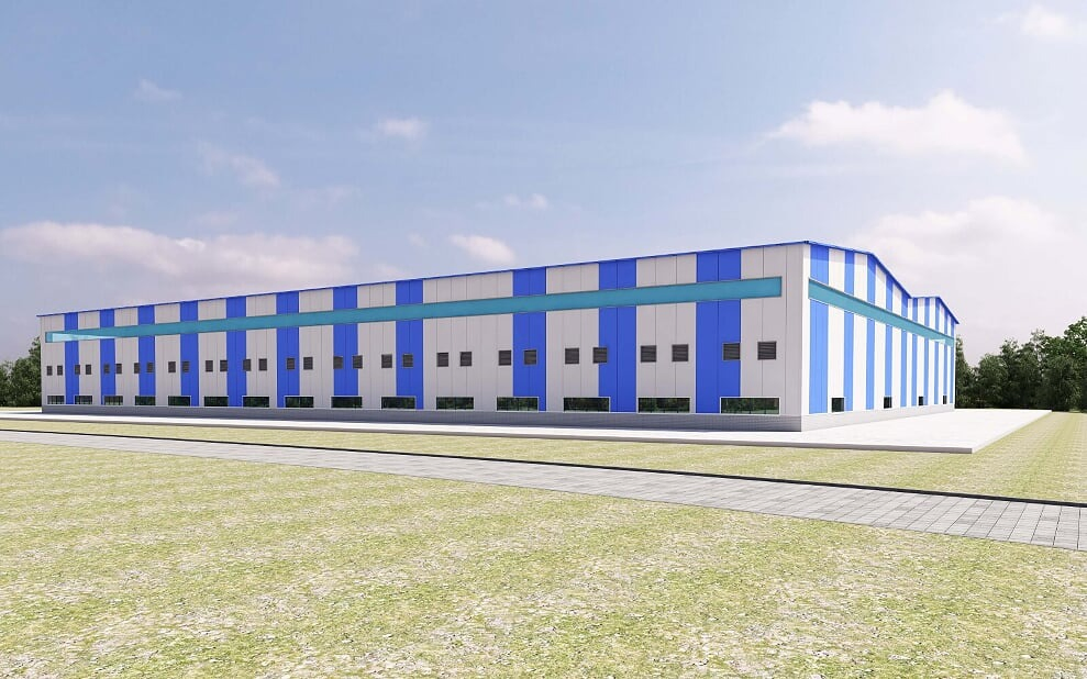 Edificio de almacén prefabricado de estructura de acero de alta altura de estilo modular nuevo