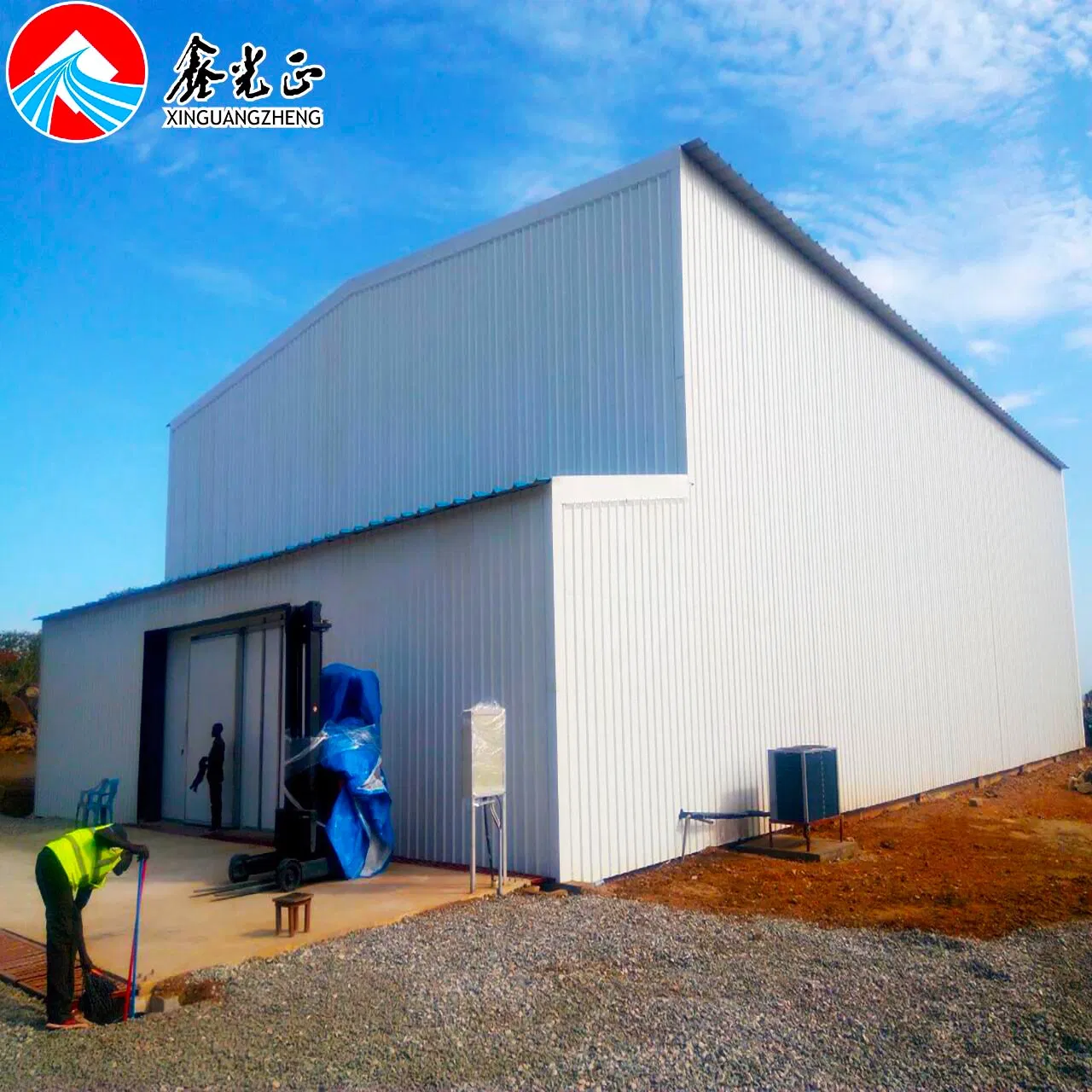 Estructura modular de acero portátil prefabricada con revestimiento galvanizado