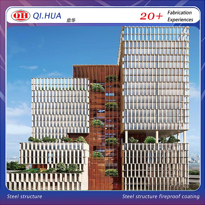 Edificio modular prefabricado de acero moderno para uso en centro comercial y oficina de negocios