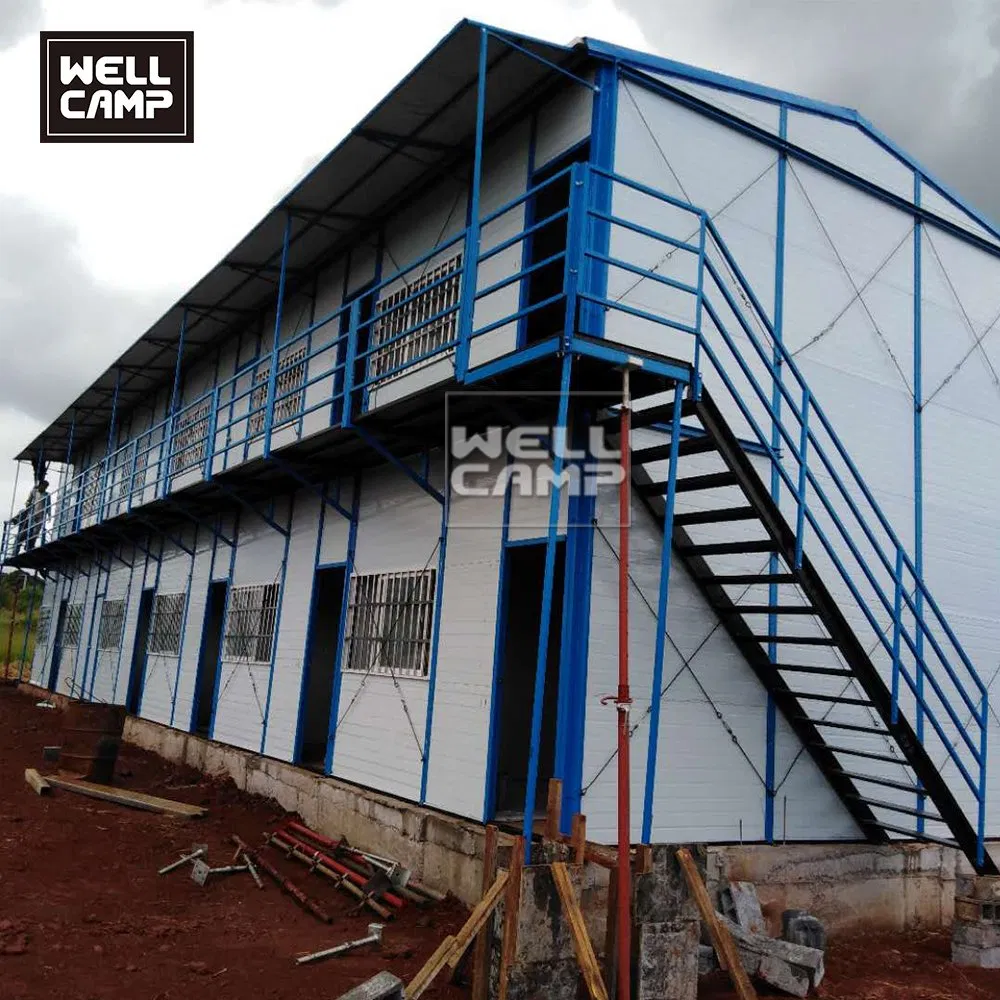 Oficinas temporales de alto rendimiento, oficina de sitio de panel sándwich, edificio modular, casa para trabajadores