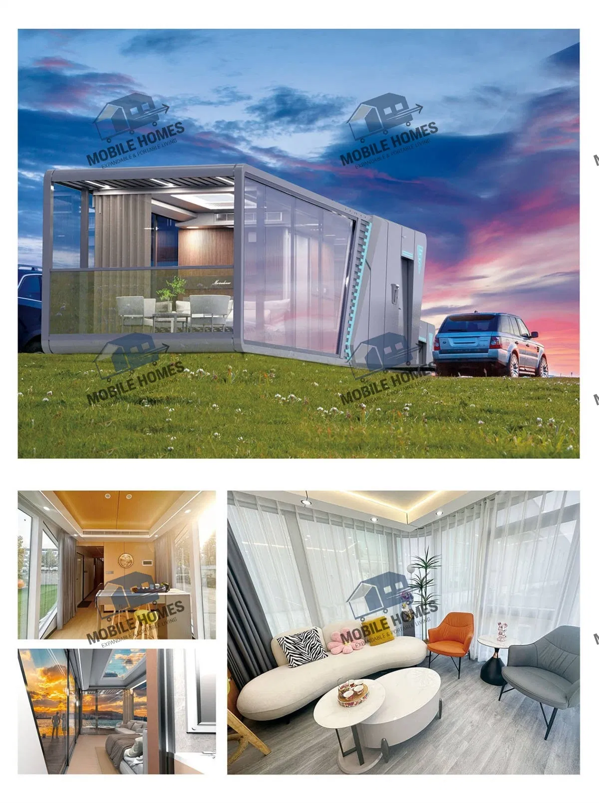 Casa cápsula modular prefabricada a prueba de viento para campamentos de ecoturismo