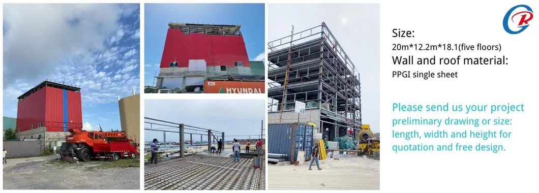 Estructura de acero modular Peb para logística con paneles de pared y techo de alta calidad