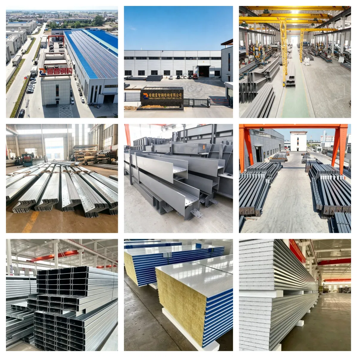 Estructura de acero industrial moderna con construcción modular flexible y soluciones de materiales que ahorran energía