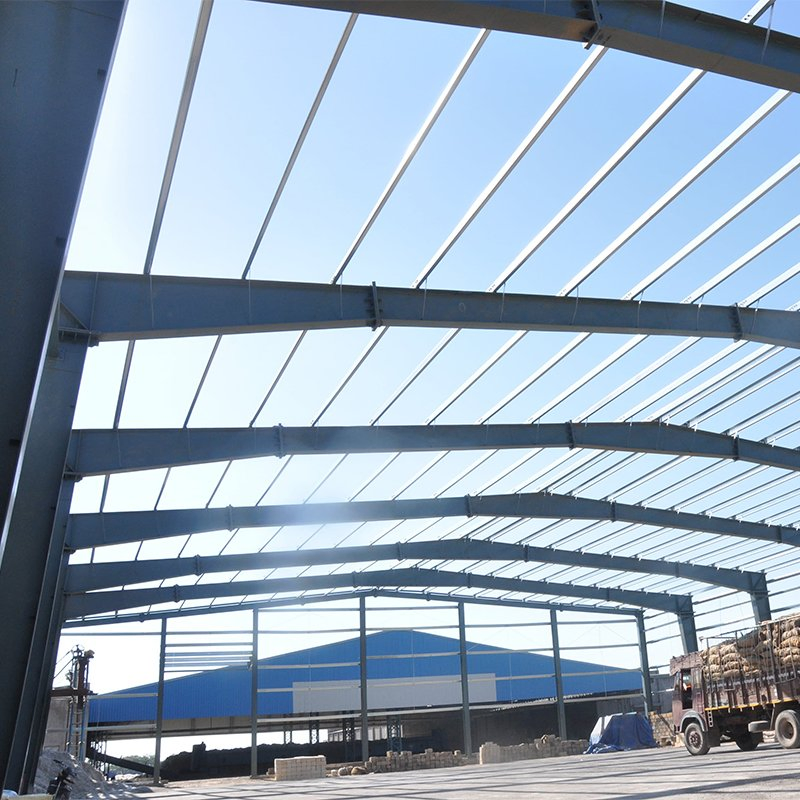 Construcción modular de vidrio templado de gran espacio, edificio industrial comercial híbrido de alta altura, oficina prefabricada de estructura metálica de acero