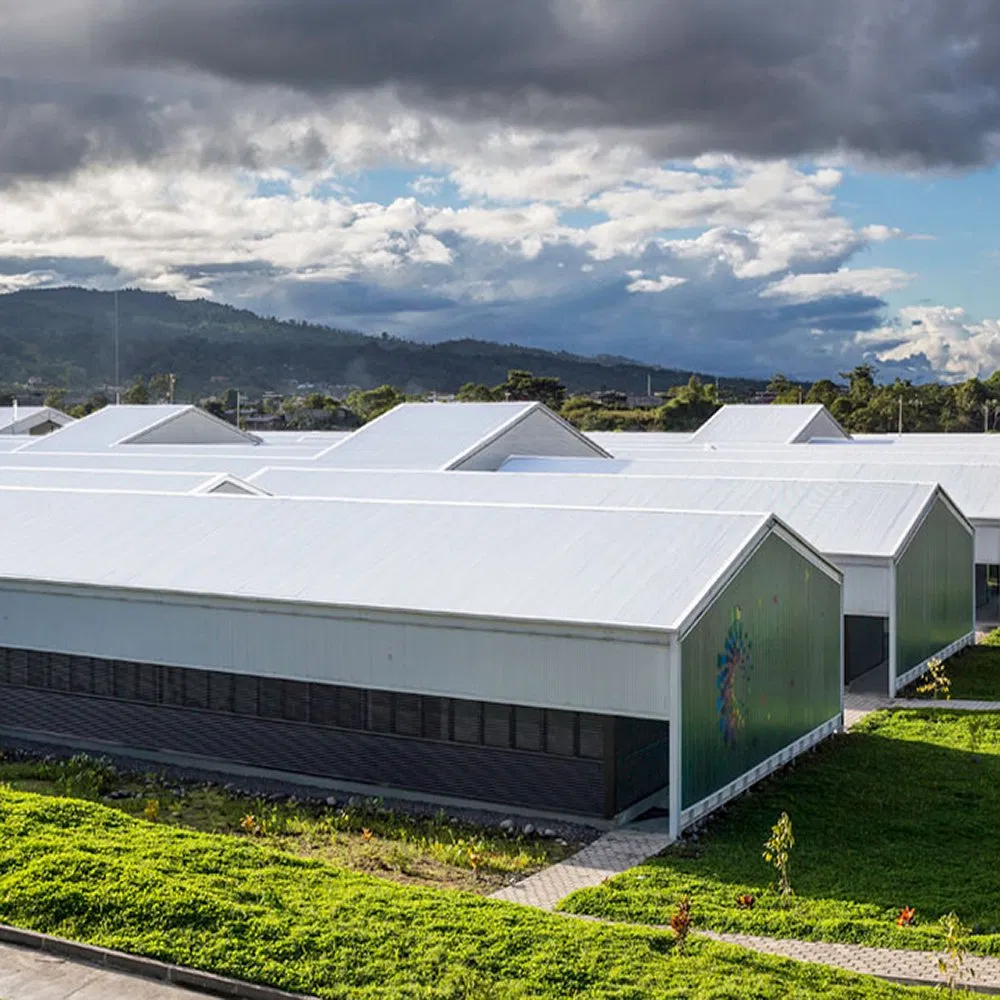 Instalación fácil de material de construcción de estructura de acero, viga H personalizada, edificio modular prefabricado de acero de múltiples pisos