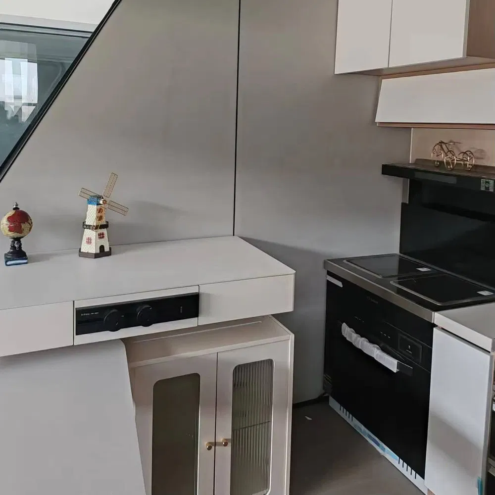Casa cápsula modular prefabricada a prueba de viento para campamentos de ecoturismo