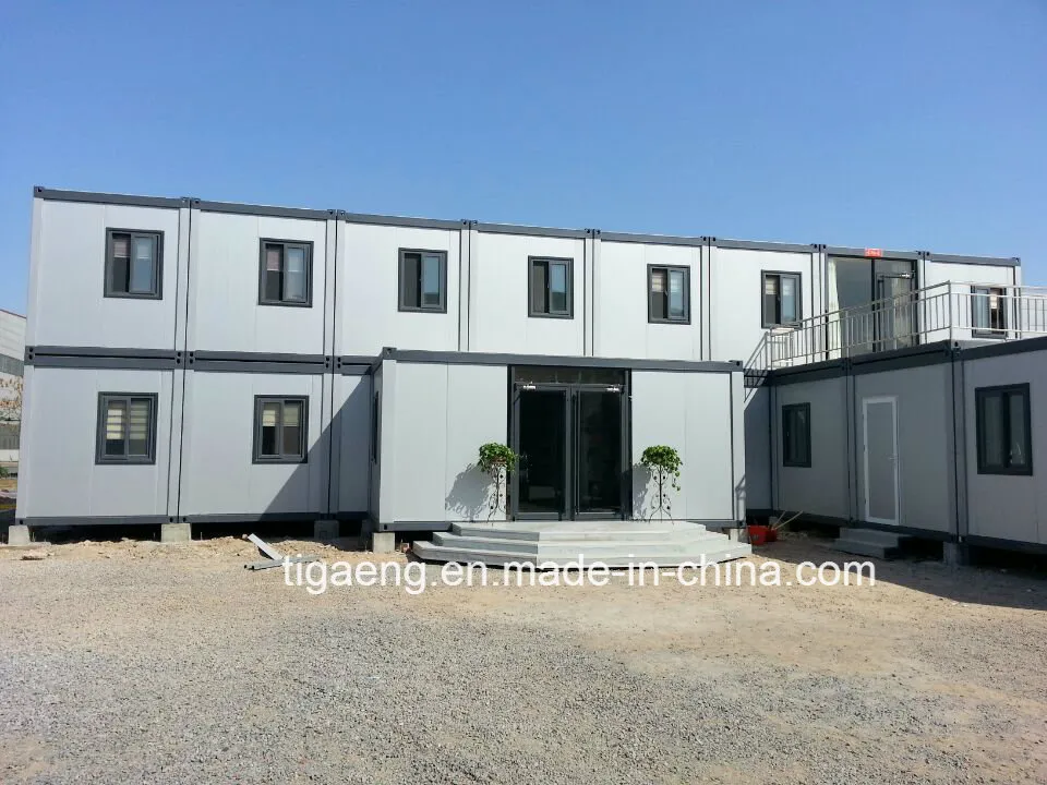 Cabañas de contenedores desmontables fabricados, edificios de oficinas modulares portátiles temporales