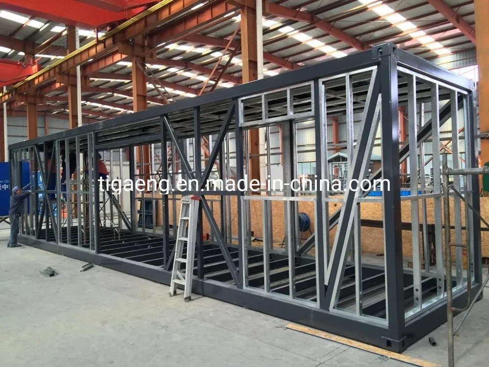 Cabañas de contenedores desmontables fabricados, edificios de oficinas modulares portátiles temporales