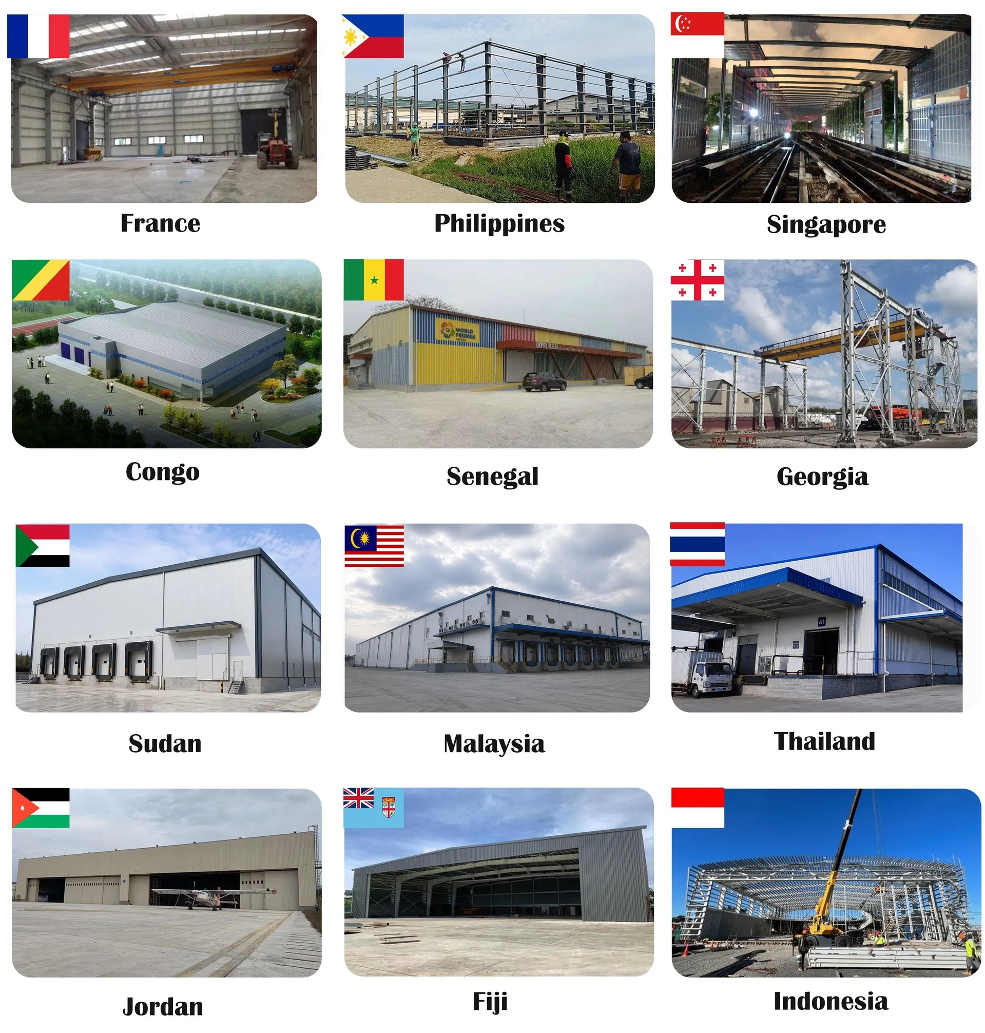 Edificios metálicos baratos aislados modulares personalizados prefabricados de acero general