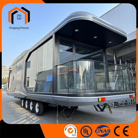 Muebles inteligentes prefabricados personalizados casa modular móvil de 2 habitaciones con balcón casa cápsula removible