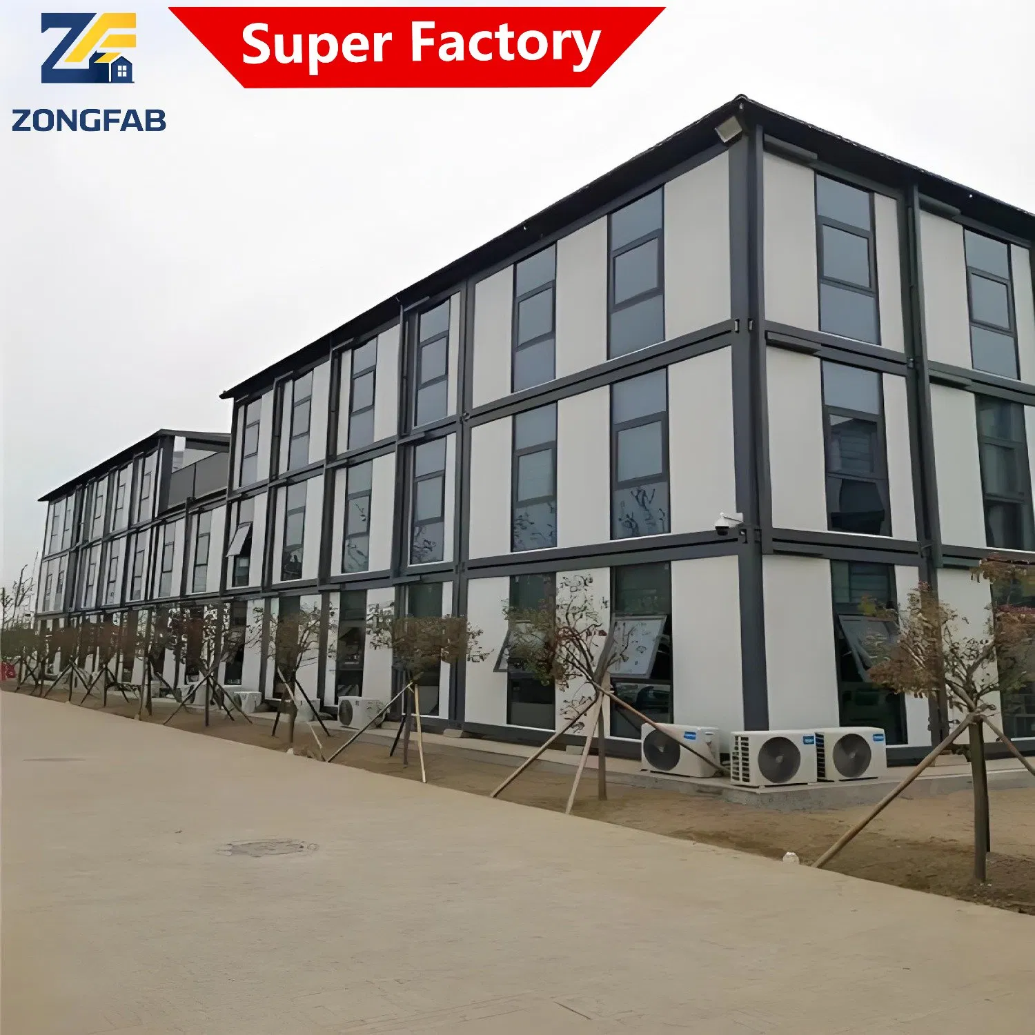 Edificio modular prefabricado de contenedores de vivienda desmontable de acero de varios pisos
