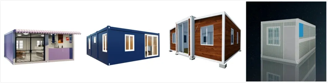 Edificio modular prefabricado de contenedor de acero y madera portátil y plegable de lujo