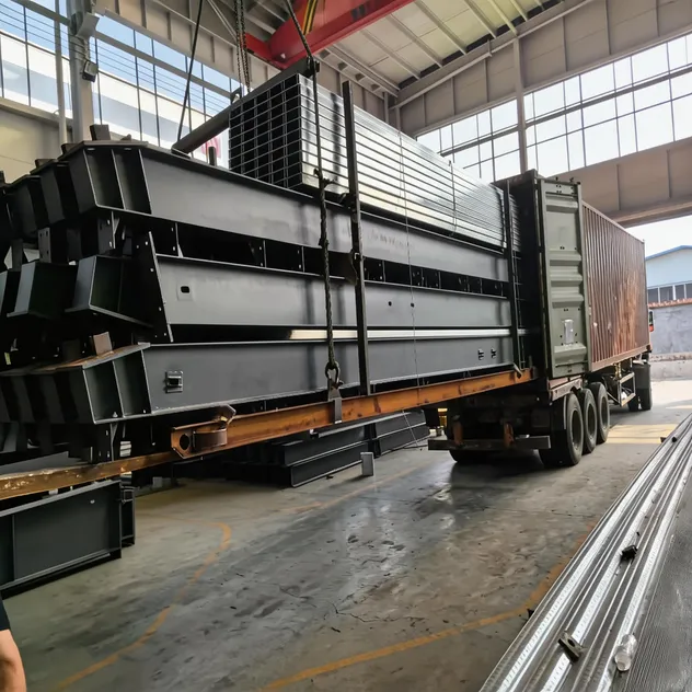 Estructura de acero industrial moderna con construcción modular flexible y soluciones de materiales que ahorran energía