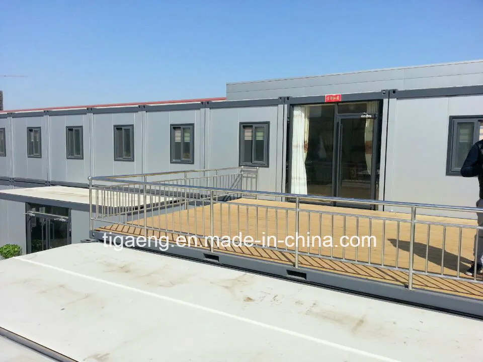 Cabañas de contenedores desmontables fabricados, edificios de oficinas modulares portátiles temporales