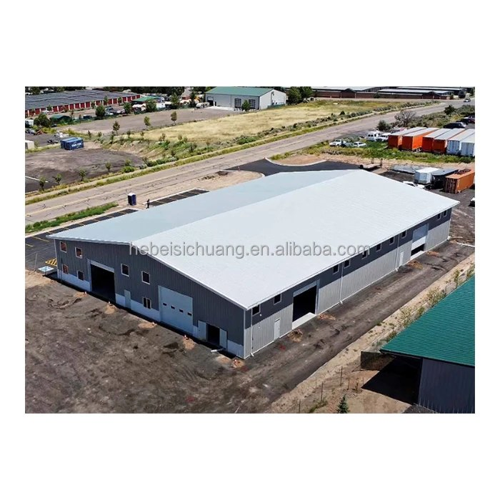 Estructura modular prefabricada de metal ligero, marco de acero, granero, gallinero, garaje, villa, cobertizo, almacén, taller, fábrica, edificio de casas