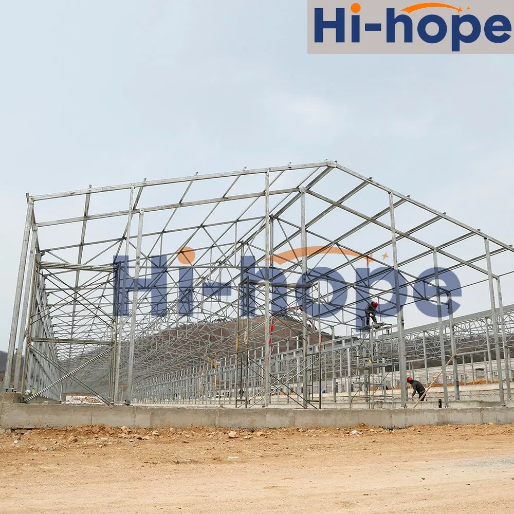 Casa de campo modular premium para criadero de pollos, fabricada en fábrica, atornillada, de rápida instalación, con control climático inteligente, alta producción y eficiente en energía